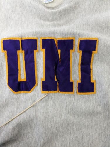 Vintage UNI Panthers Champion Reverse Weave Sweatshirt Size Large 80s NCAA
