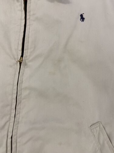 Vintage Polo Ralph Lauren Harrington Jacket Size Large Tan Plaid Lined