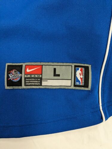 Vintage Detroit Pistons Nike Warm Up Shooting Jersey Size Large Blue NBA