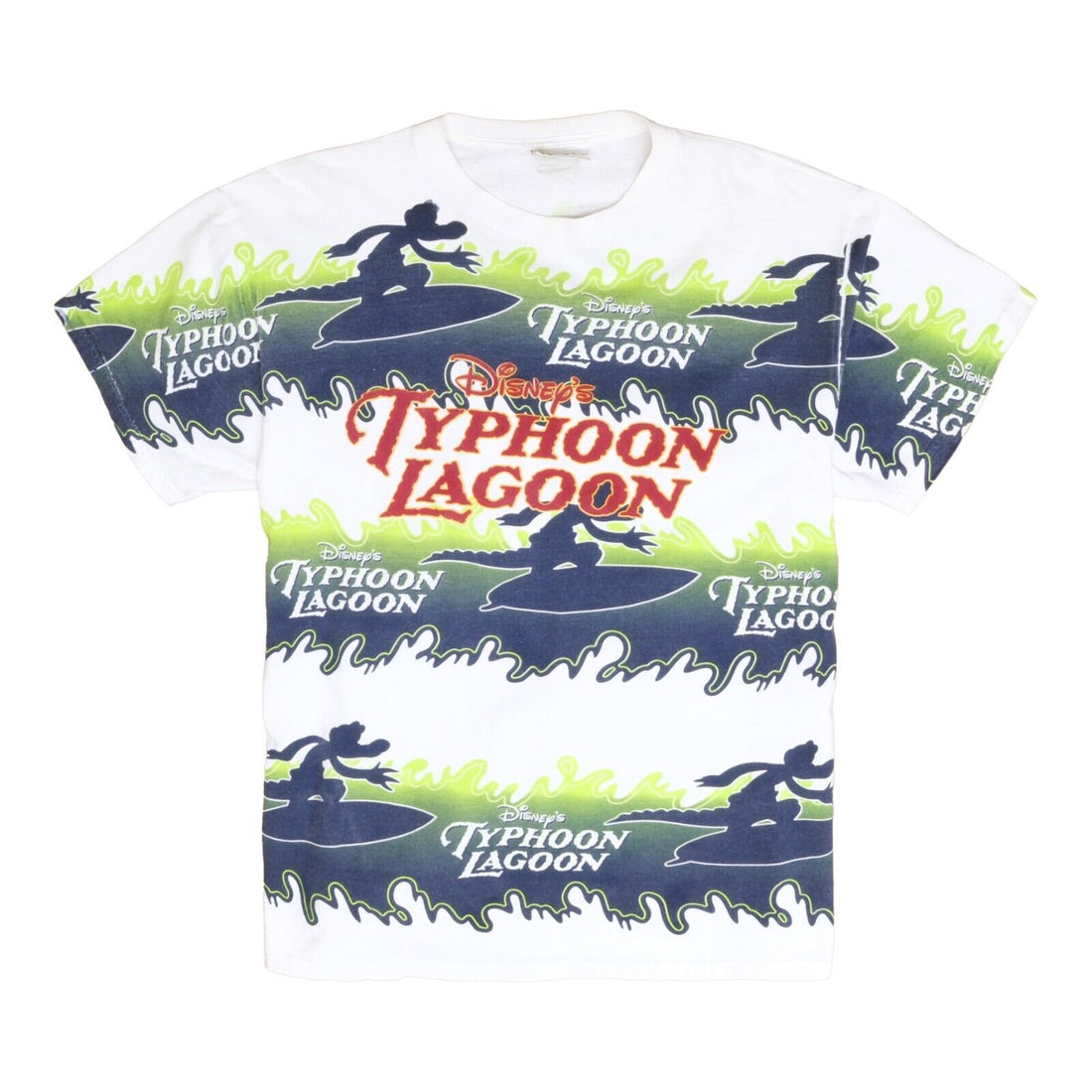 Vintage Disney's Typhoon Lagoon Water Park T-Shirt Size Large All Over Print AOP