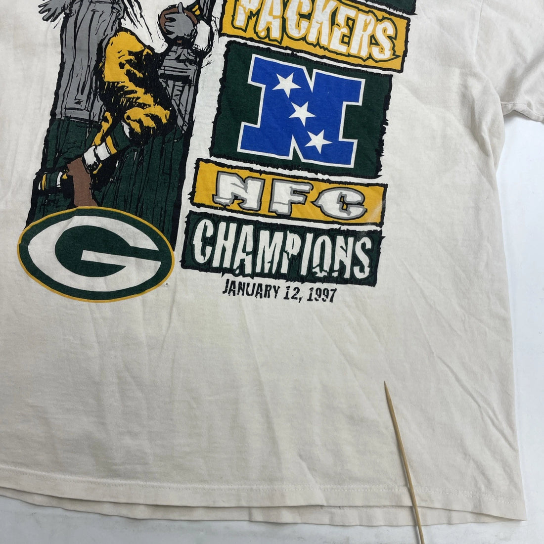 Vintage Green Bay Packers AFC Champs T-Shirt Size Large 1997 NFL