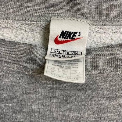 Vintage Nike Crewneck Sweatshirt Size 2XL Gray Embroidered