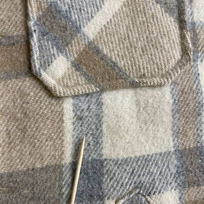 Vintage Woolrich Wool Shirt Jacket Size Large Plaid Brown Beige