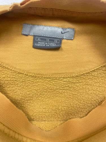 Vintage Nike Sweatshirt Crewneck Size XL Tonal Yellow Embroidered Swoosh