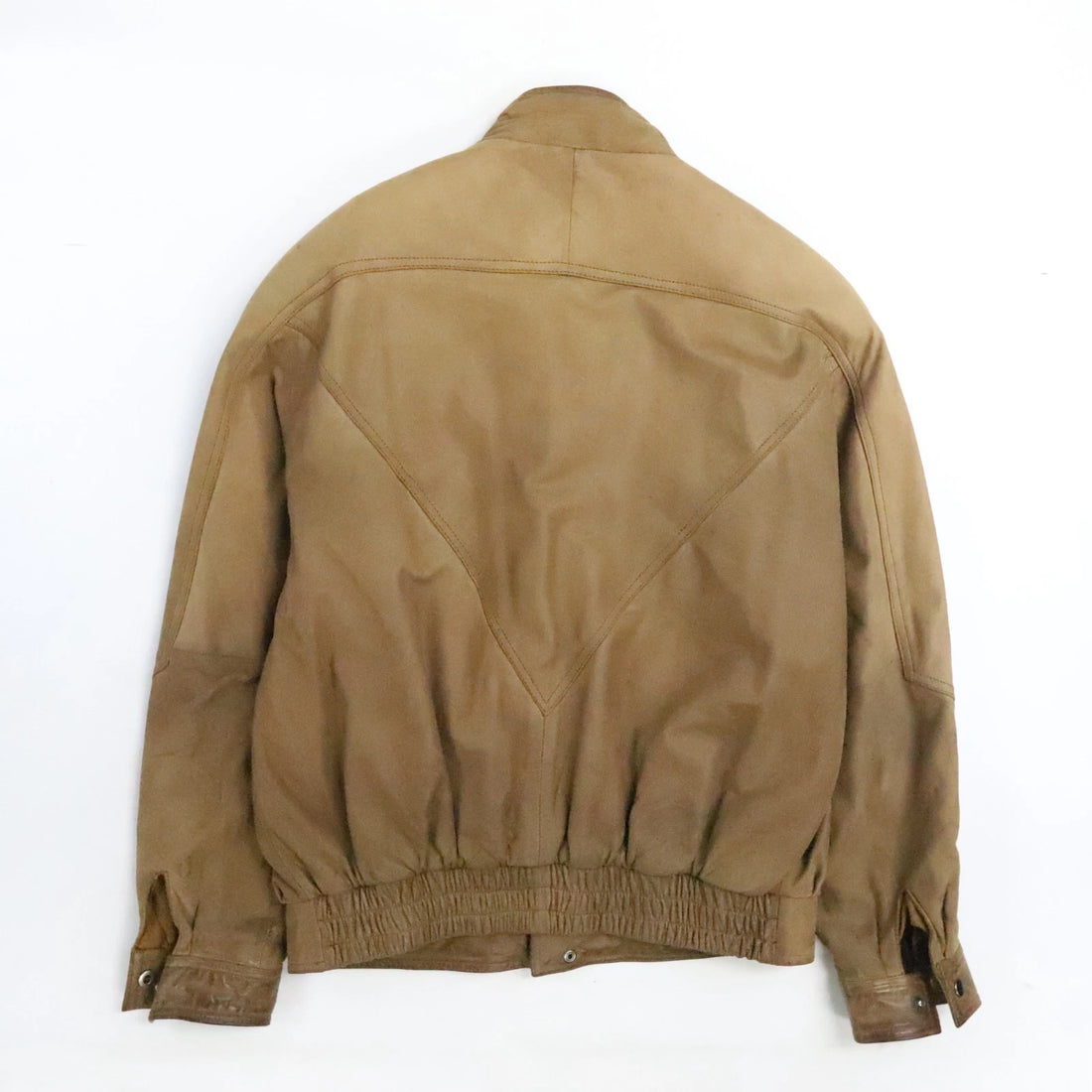 Leather Bomber Jacket Size Medium Brown