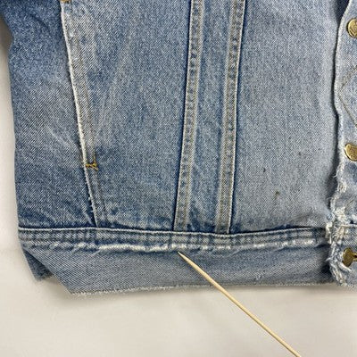 Lee Storm Rider Denim Trucker Jacket Size 48 Sherpa Lined