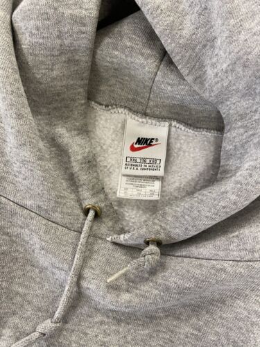 Vintage Nike Sweatshirt Hoodie Size 2XL Gray Embroidered Swoosh
