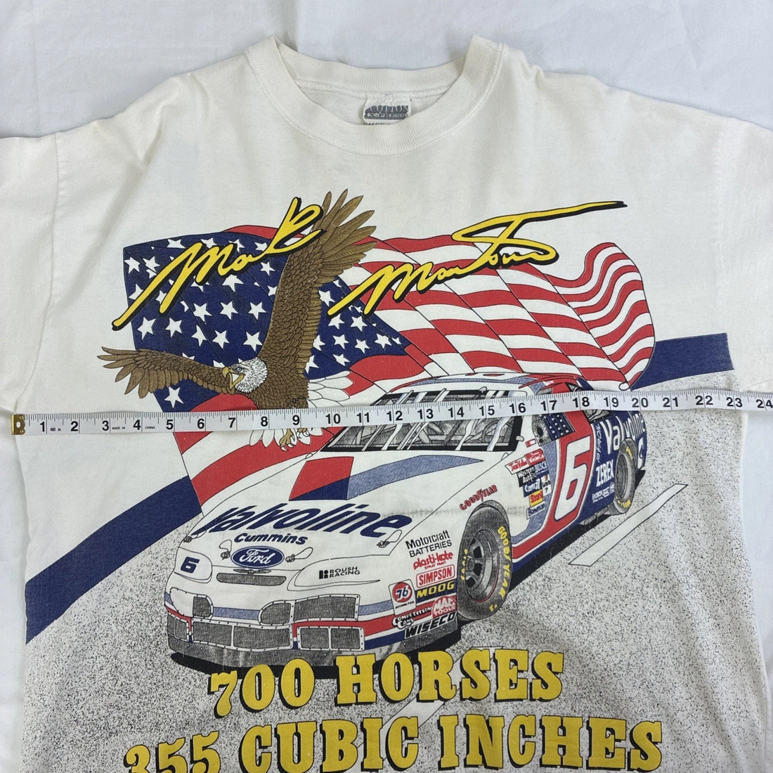 Vintage Mark Martin American Muscle Valvoline Racing T-Shirt Large AOP