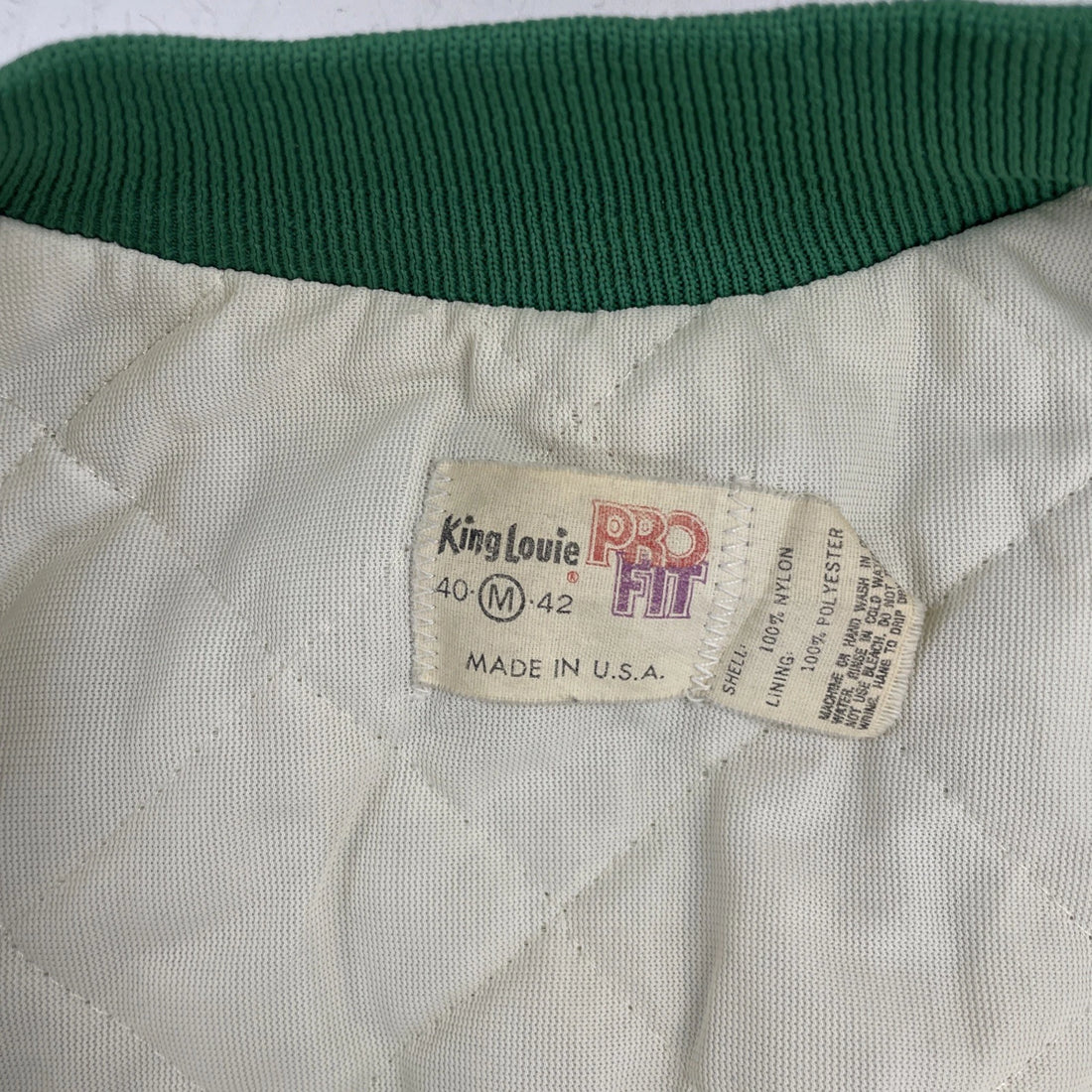 Vintage King Louie Bomber Jacket Size Medium Green