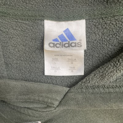 Vintage Adidas Sweatshirt Hoodie Size Large Green