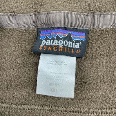 Vintage Patagonia Synchilla Full Zip Fleece Jacket Size 2XL Brown
