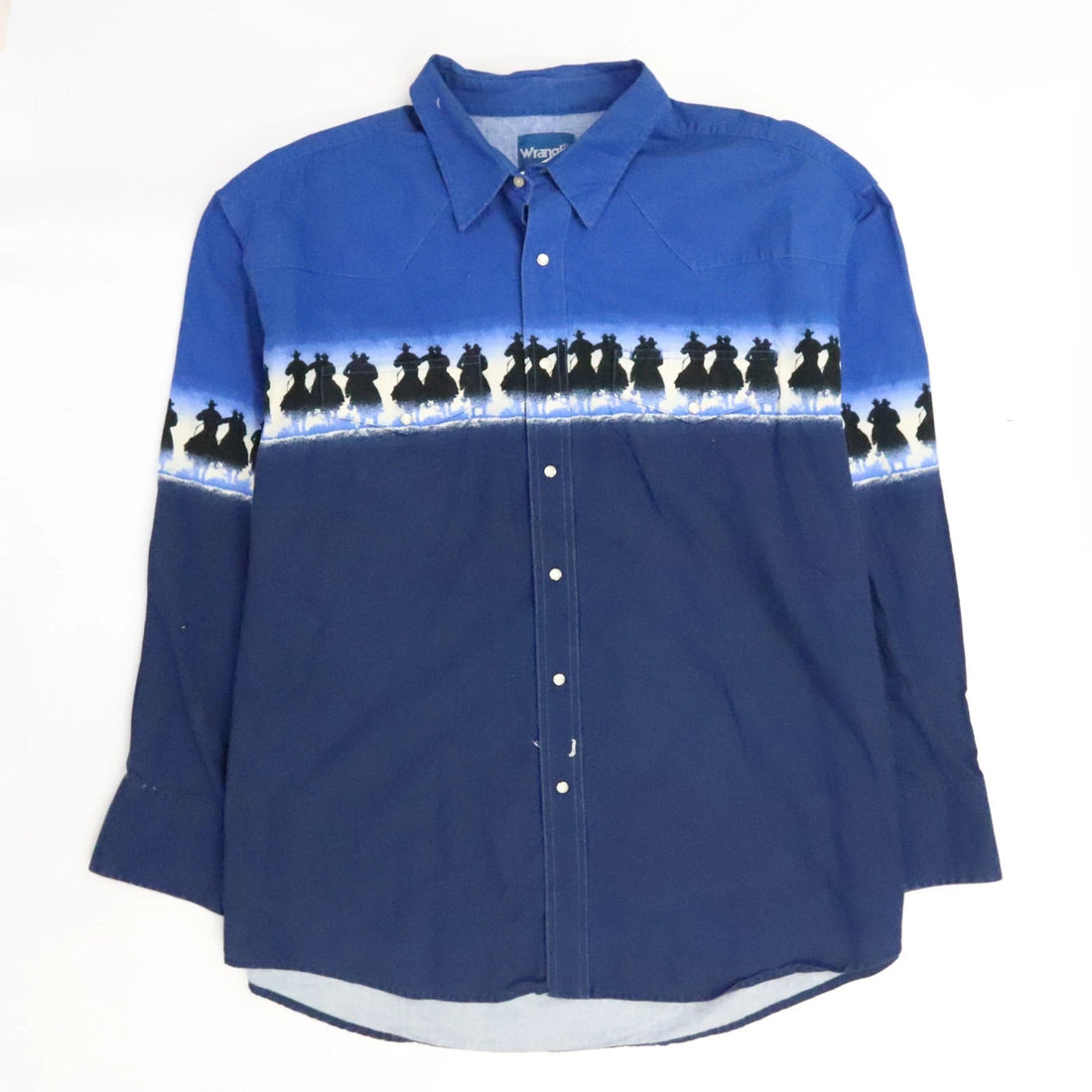 Vintage Wrangler Pearl Snap Shirt Size 2XL Western Cowboy Ranch