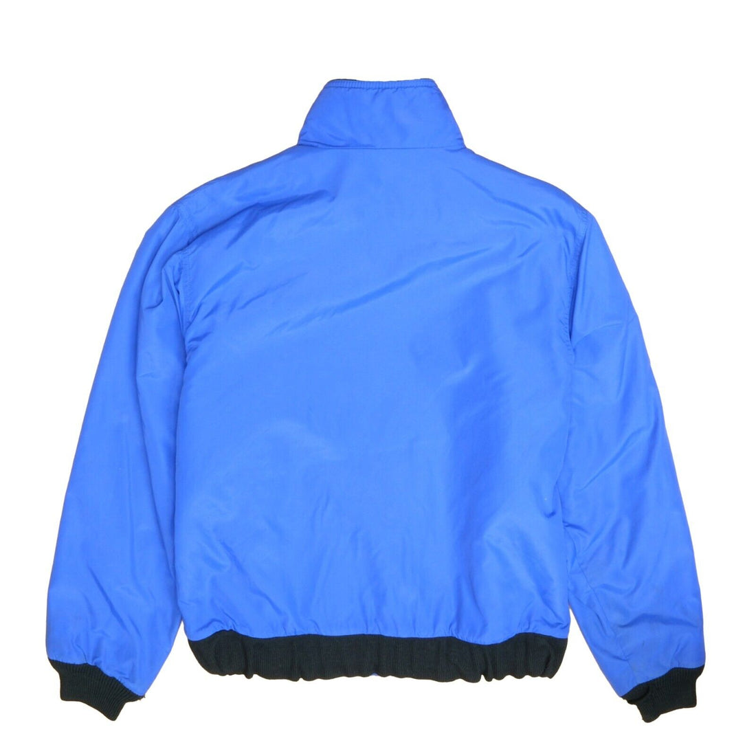 Vintage LL Bean Warm Up Bomber Jacket Size Medium Blue Fleece Lined