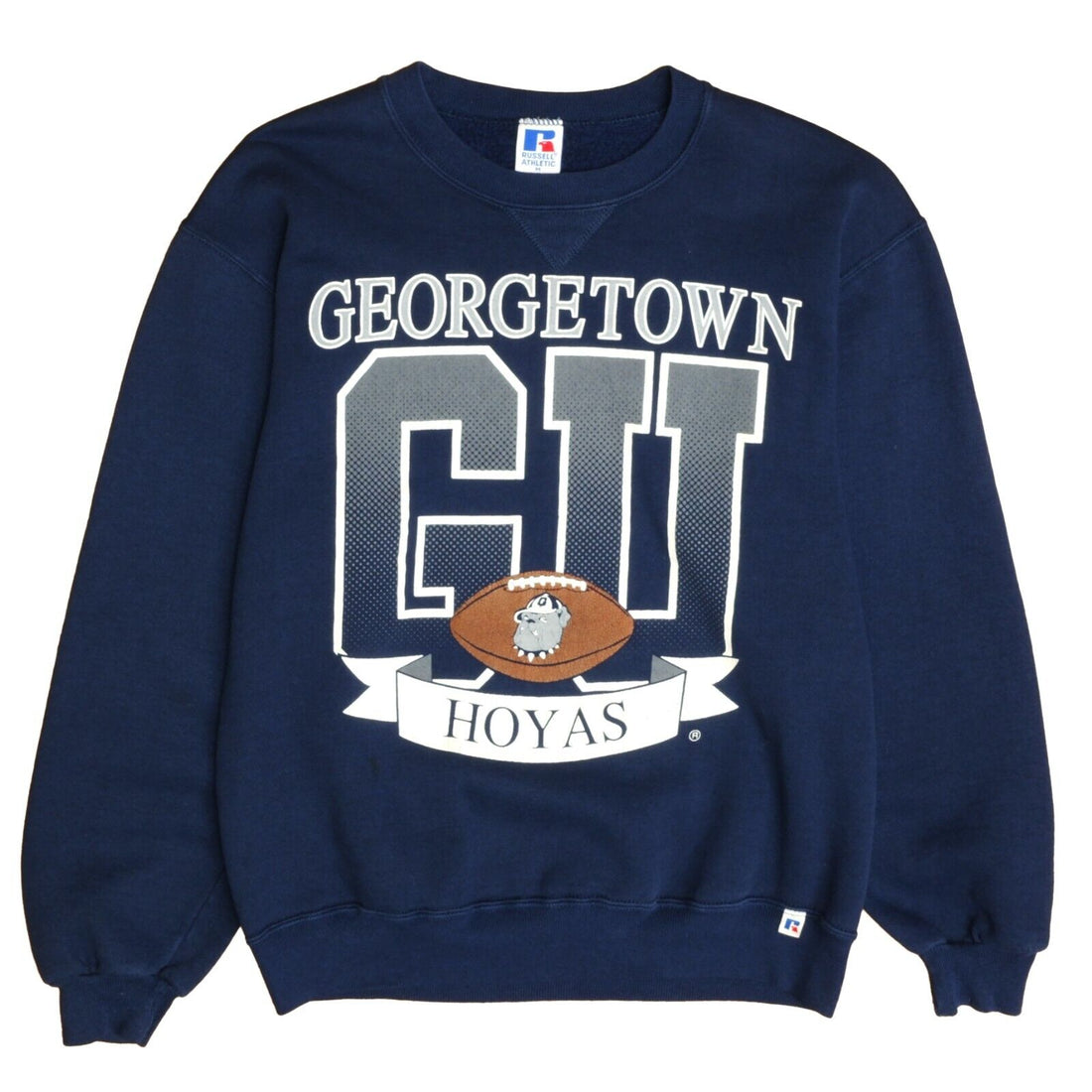 Vintage Georgetown Hoyas Football Russell Sweatshirt Crewneck Medium 90s NCAA