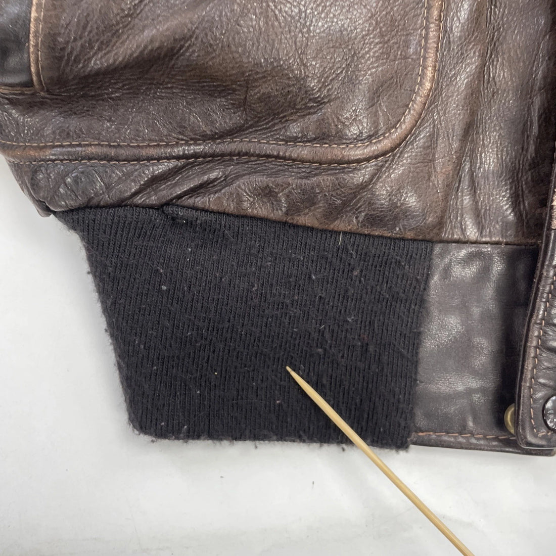 Vintage Schott NYC Leather Bomber Jacket Size 44 Brown