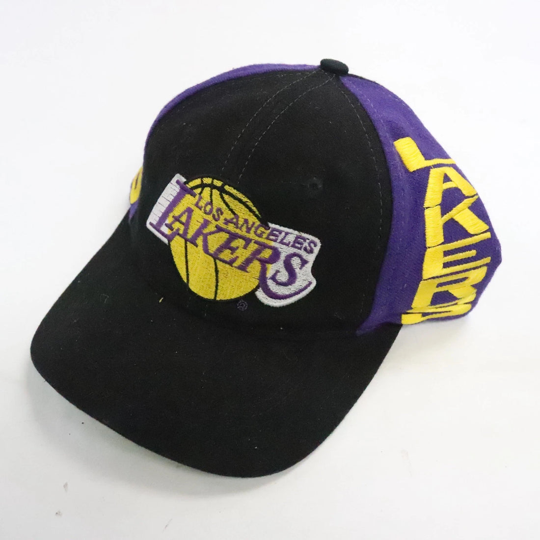 Vintage Los Angeles Lakers Big Logo AJD Wool Snapback Hat OSFA NBA