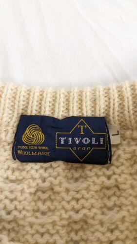 Vintage Tivoli Wool Cable Knit Crewneck Sweater Size Large Fisherman