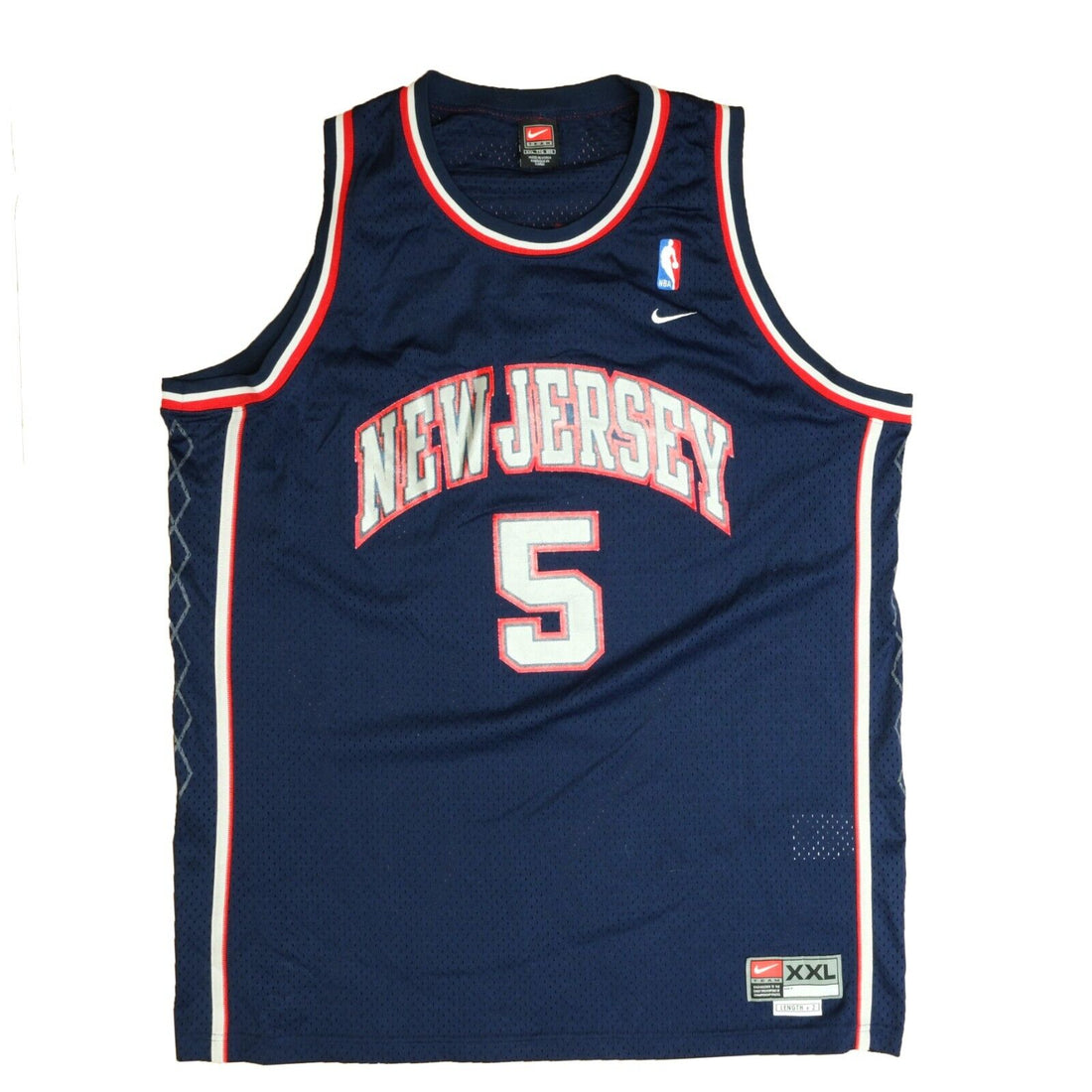 Vintage New Jersey Nets Jason Kidd Nike Swingman Jersey Size 2XL NBA