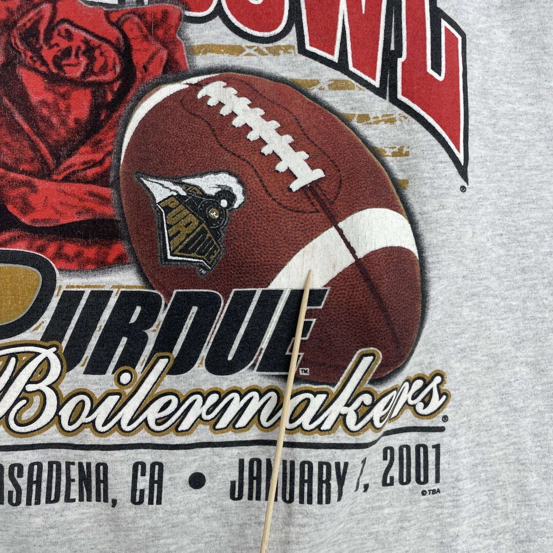 Vintage Purdue Boilermakers Rose Bowl Football T-Shirt Size 2XL NCAA