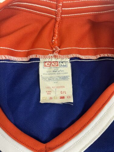 Vintage Edmonton Oilers CCM Jersey Size Large 90s NHL