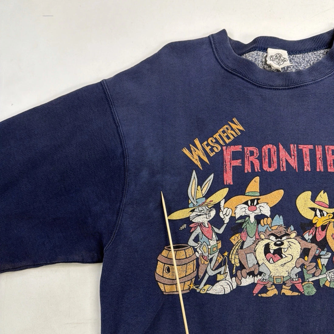 Vintage Acme Looney Tunes Western Frontier Crewneck Sweatshirt Size Medium 90s