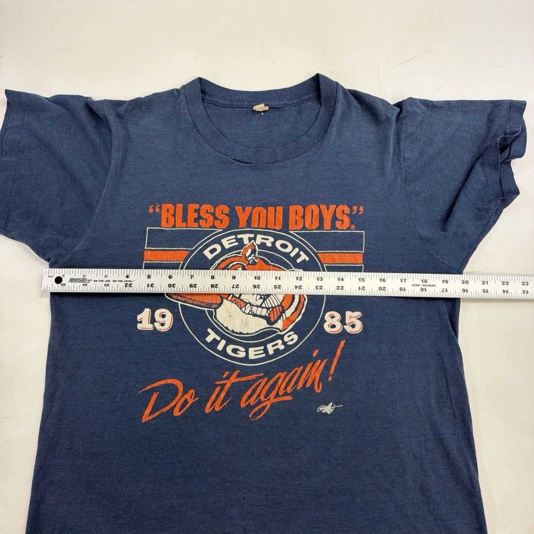 Vintage Detroit Tigers T-Shirt Size Large 1985 80s MLB