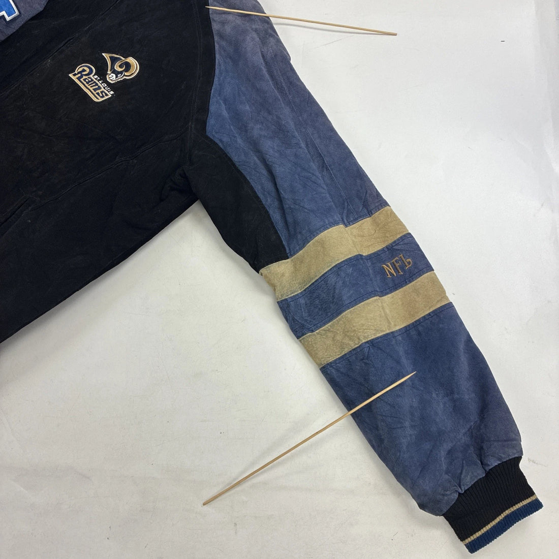 St. Louis Rams Leather Suede Varsity Jacket 2XL NFL