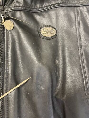 Vintage Bristol Ascoli Pisceno Leather Bomber Jacket Size Medium 90s