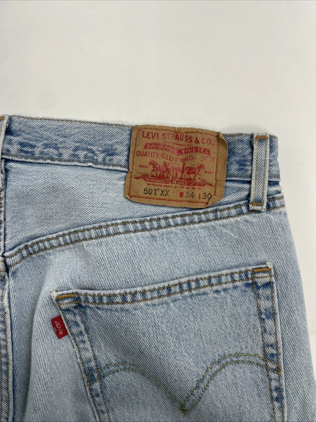 Vintage Levi Strauss & Co 501 XX Denim Jeans Pants Size 34 X 30