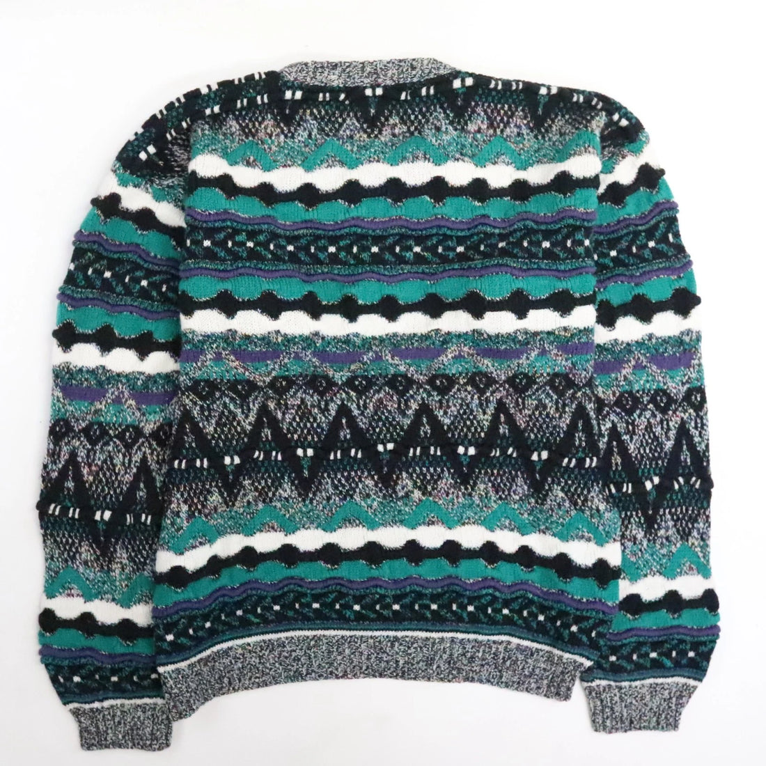 Vintage Concrete Mix 3D Knit Crewneck Sweater Size Large Coogi Style