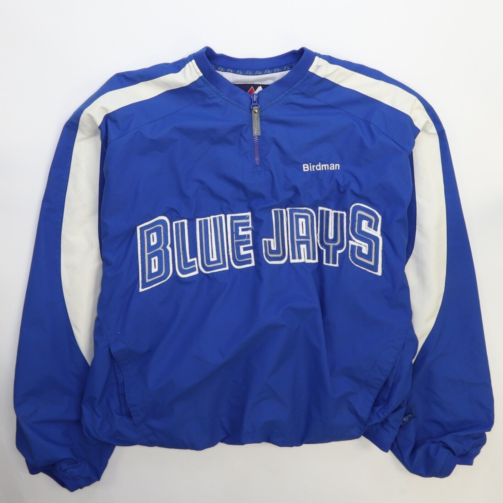 Toronto Blue Jays Majestic Pullover Windbreaker Light Jacket Size XL M Throwback Vault