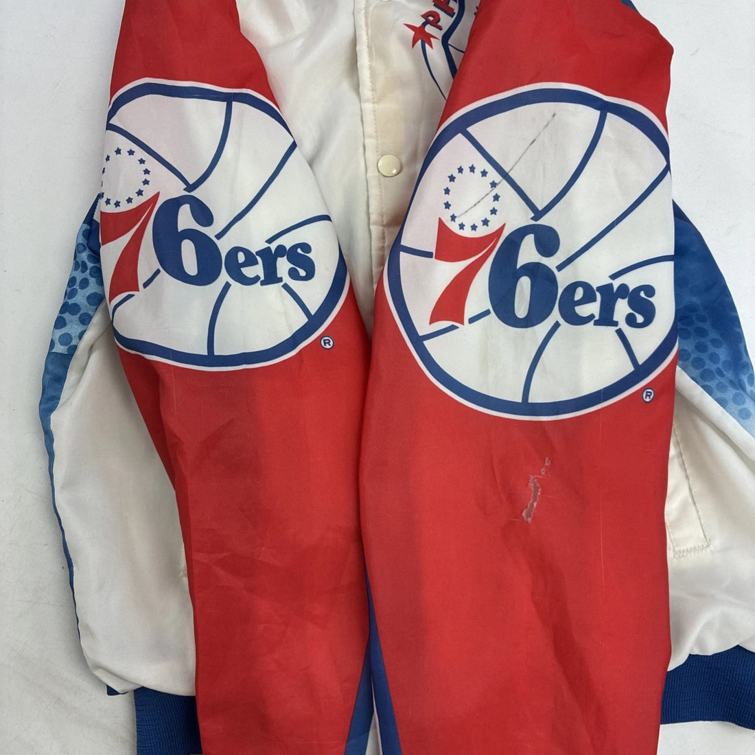 Vintage Charles Barkley Philadelphia 76ers Chalk Line Fanimation Jacket Small