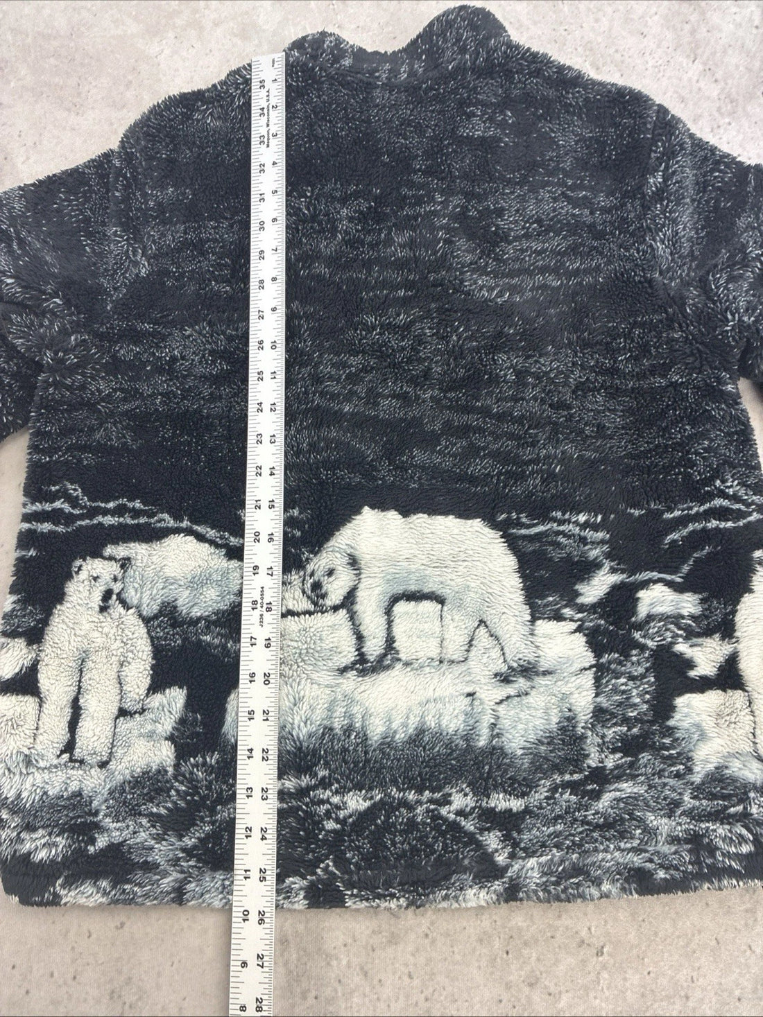 Vintage Polar Bear Fleece Jacket Size Large