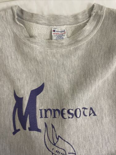 Vintage Minnesota Vikings Champion Reverse Weave Crewneck Sweatshirt XL 90s NFL