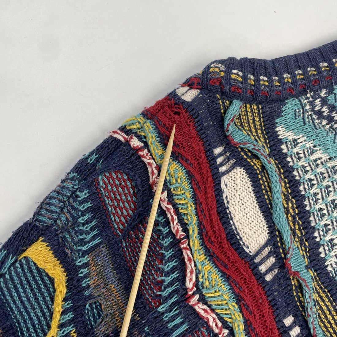 Vintage Idea Uomo 3D Knit Crewneck Sweater Size XL Coogi Style