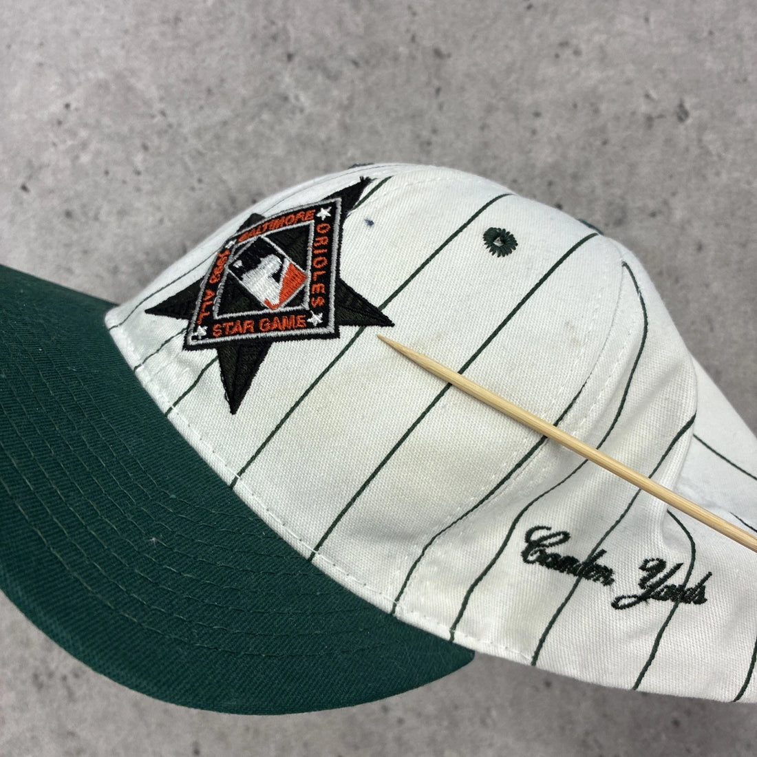 Vintage Baltimore Orioles The Game Pinstripe Snapback Hat Cap OSFA MLB