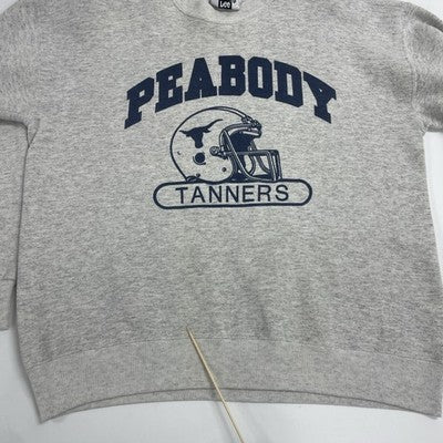 Vintage Peabody Tanners Football Crewneck Sweatshirt Size XL Double Sided 90s