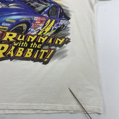 Vintage Jeff Gordon Looney Tunes Racing T-Shirt 2XL All Over Print 2001 NASCAR