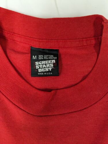 Vintage On The Ragz Tour T-Shirt Size Medium Red 1987 80s