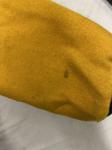 Vintage Wool Varsity Bomber Jacket Size Medium Black Yellow