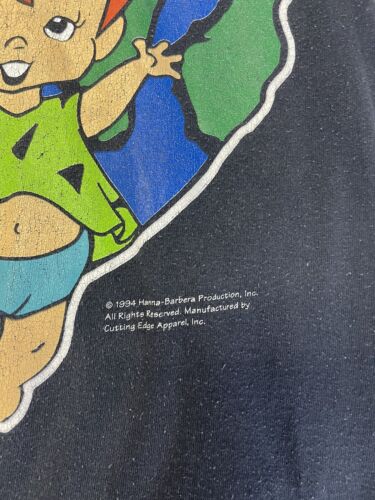 Vintage The Flintstones Pebble Bamm Bamm T-Shirt Large Hanna Barbera 1994 90s