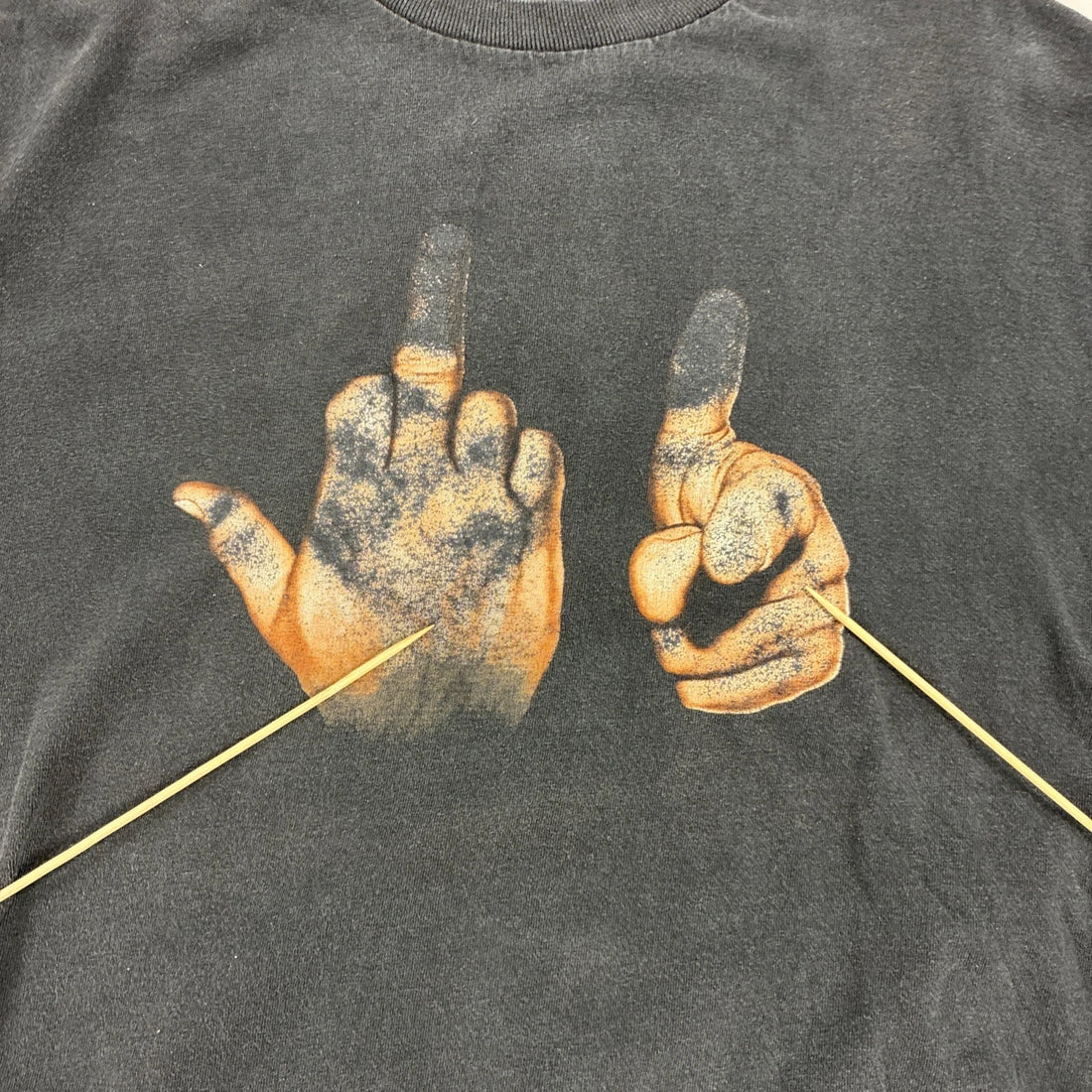 Middle Finger F*ck You T-Shirt Size Large
