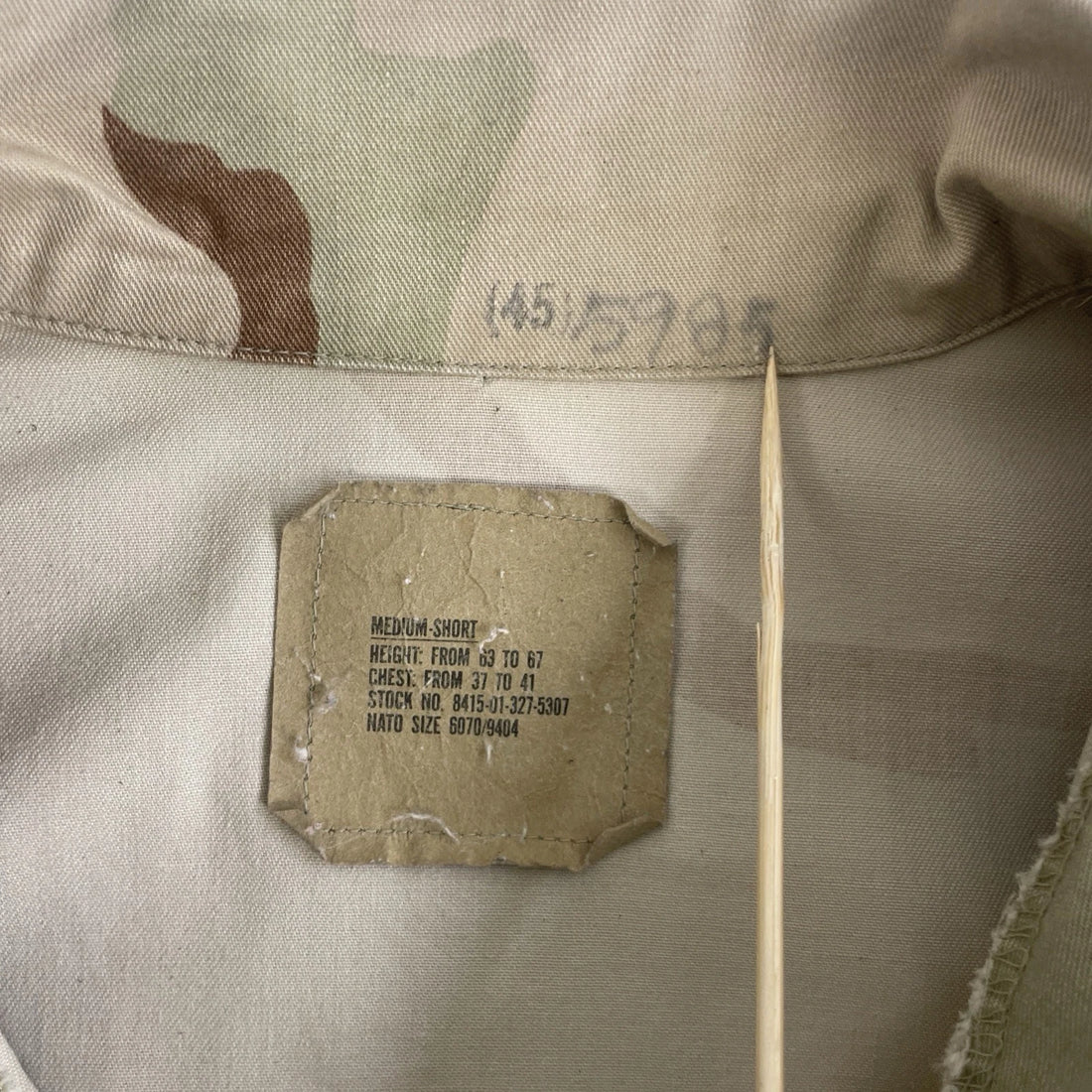 U.S. Army Military Camo Field Jacket Size Medium Short