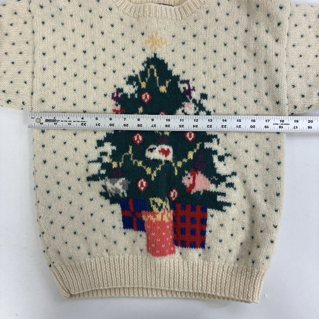 Eddie Bauer Christmas Wool Knit Crewneck Sweater Womens Size Medium 80s