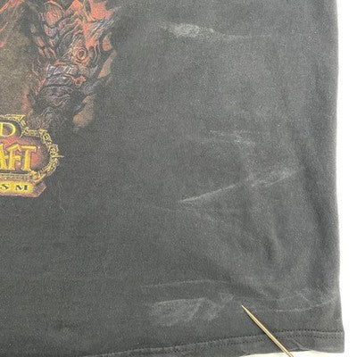 Vintage World Of Warcraft Cataclysm Blizzard PC Game Promo T-Shirt Size XL
