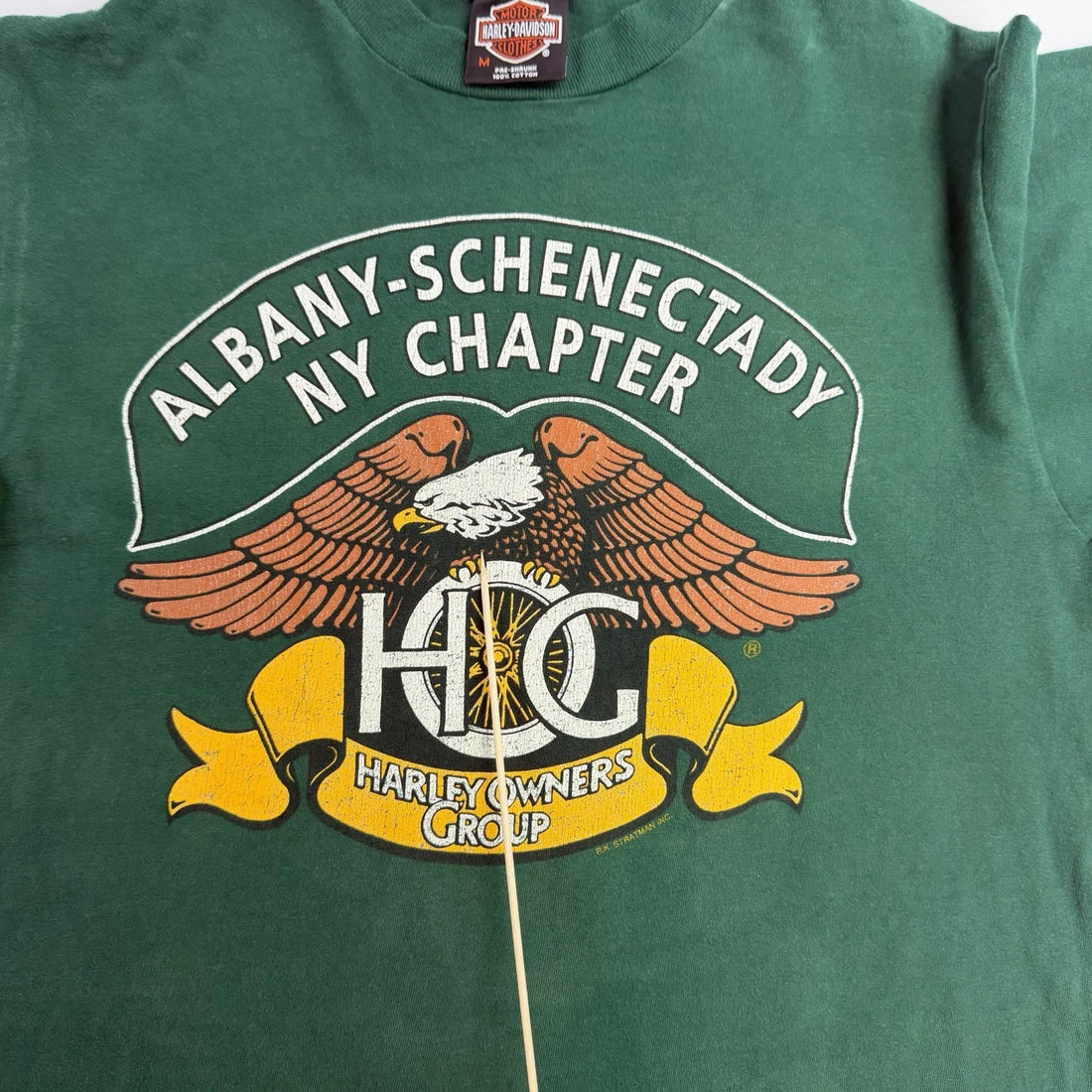 Vintage Harley Davidson Owners Group T-Shirt Size Medium Green