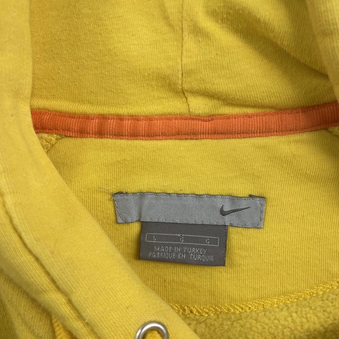 Vintage Nike Sweatshirt Hoodie Size Large Spell Out Yellow