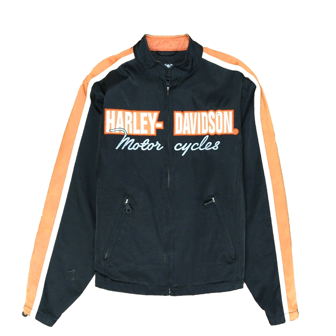 Vintage Harley Davidson Motorcycle Cafe Racer Jacket Size Medium Black