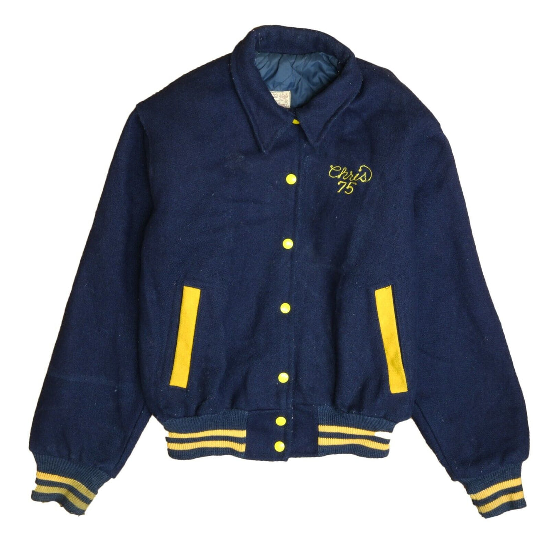Vintage Mount Union Cheerleader Wool Varsity Jacket Size Small 1975 70s