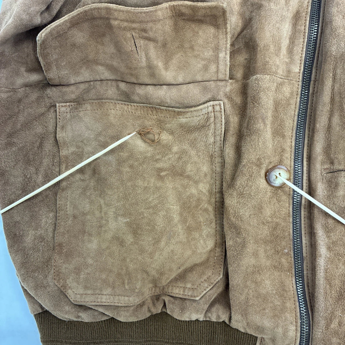 Vintage Solsona Lamb Suede Bomber Jacket Size 2XL Barcelona Spain